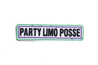 Violent Little Machine Shop Party Limo Posse Morale Patch measures 3 inches by .7 inches.